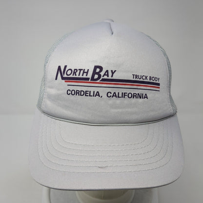 North Bay Truck Body Snapback Rope Trucker Hat Gray One Size Mesh Back