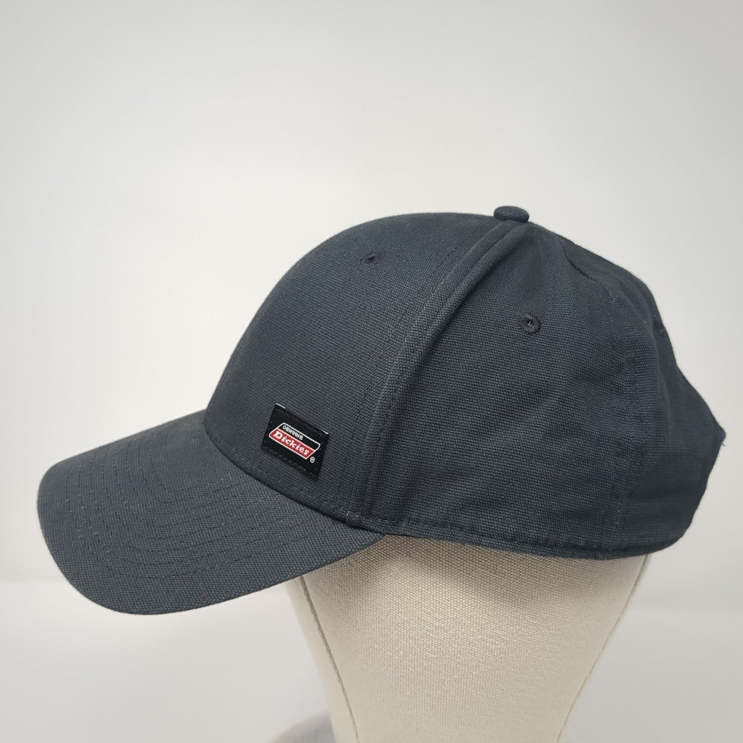 Genuine Dickies Snapback Hat Black One Size Adjustable 6 Panel Cotton
