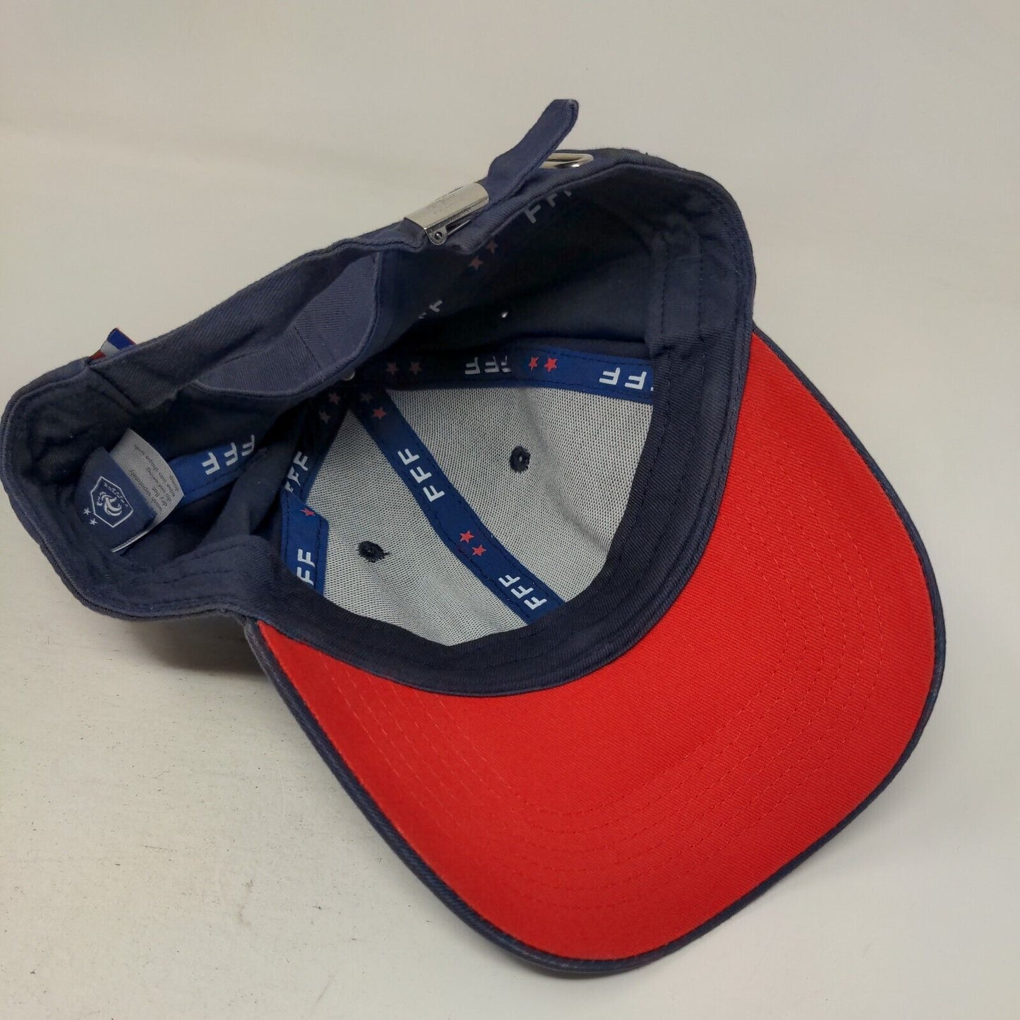 France FFF Slideback Hat Blue Size 58 Adjustable Embroidered 6 Panel Weeplay