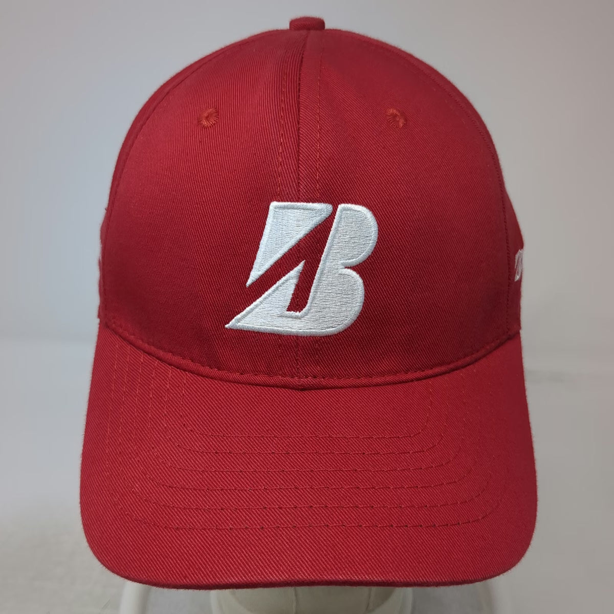 Bridgestone Golf Baseball Cap Red M Stretch Fit B330 Logo Side Embroidery Hat