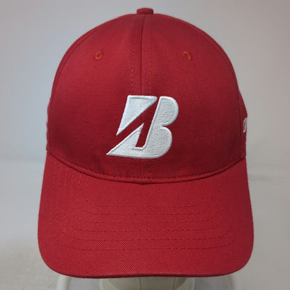 Bridgestone Golf Baseball Cap Red M Stretch Fit B330 Logo Side Embroidery Hat