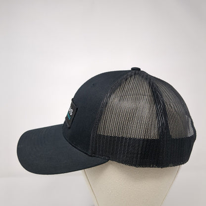 Alturas Ventures Patch Snapback Trucker Hat Black M/L Mesh Back Solid