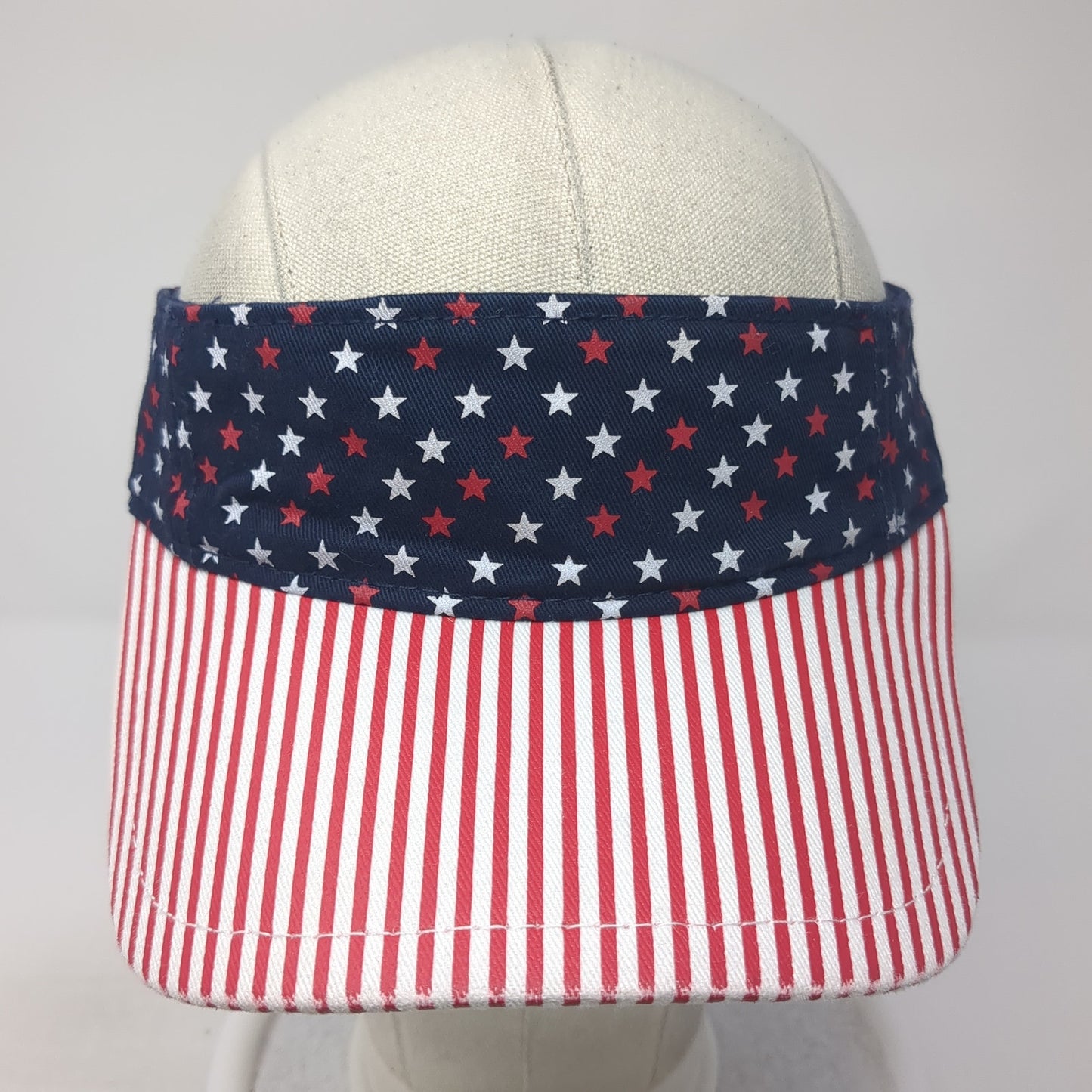 USA Stars & Stripes Sun Visor Hat Multicolor One Size Adjustable Patriotic