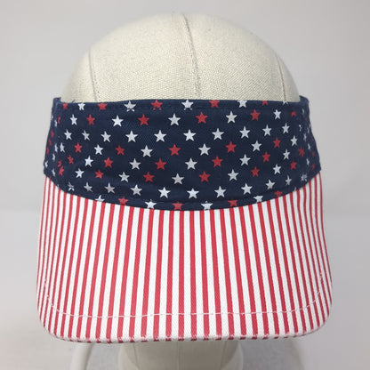 USA Stars & Stripes Sun Visor Hat Multicolor One Size Adjustable Patriotic