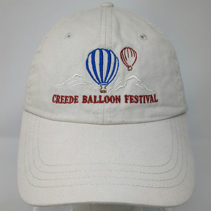 Creede Balloon Festival Beige Baseball Cap One Size Embroidered Hat Strapback