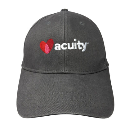 Acuity Strapback Hat Gray One Size Adjustable Embroidered Cap America