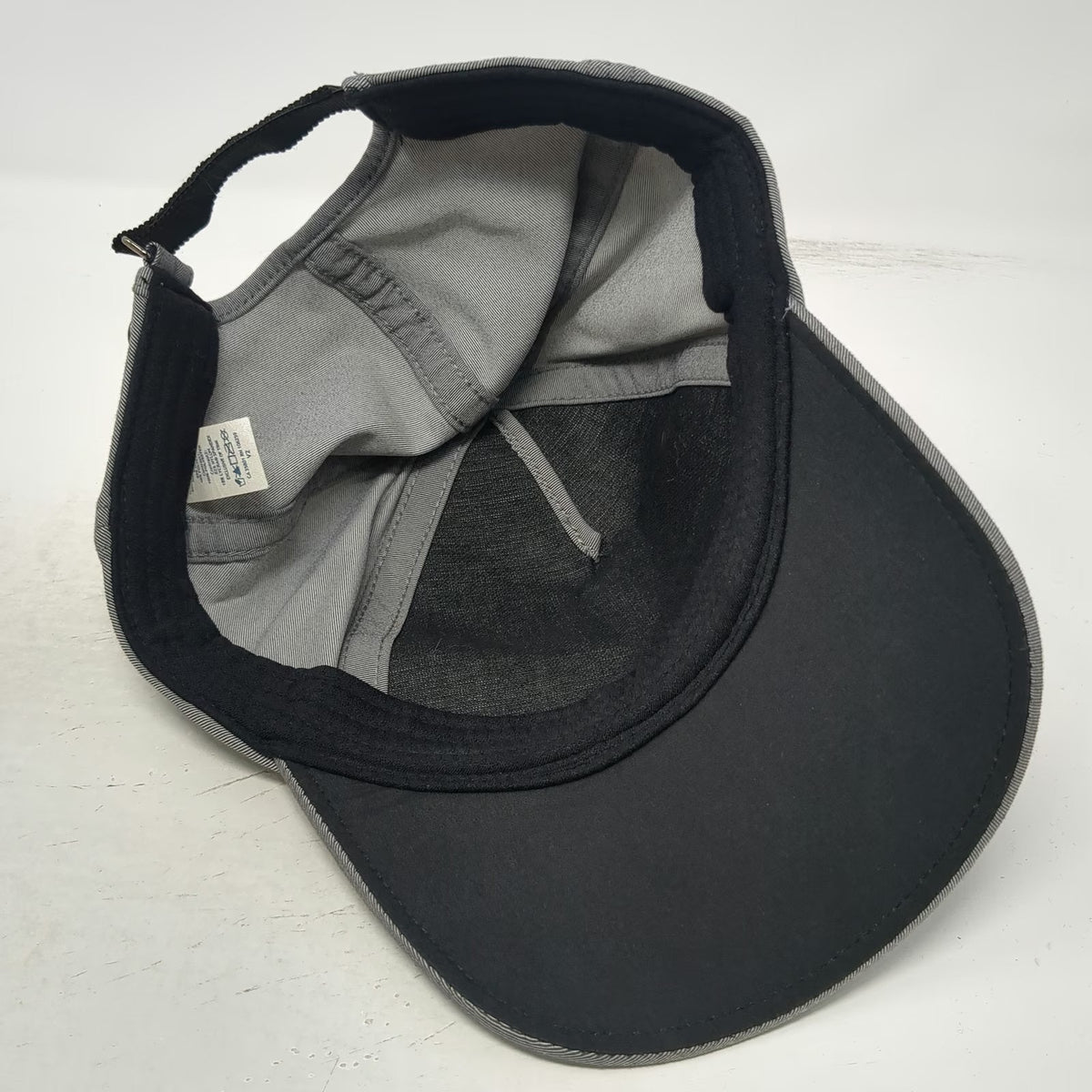 Lululemon 5 Panel Gray One Size Strapback Nylon Spandex Athletic Running Hat