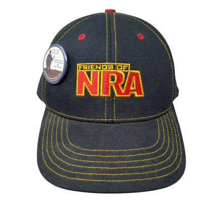 Friends of NRA Strapback Hat Blue One Size Adjustable Embroidered Pin