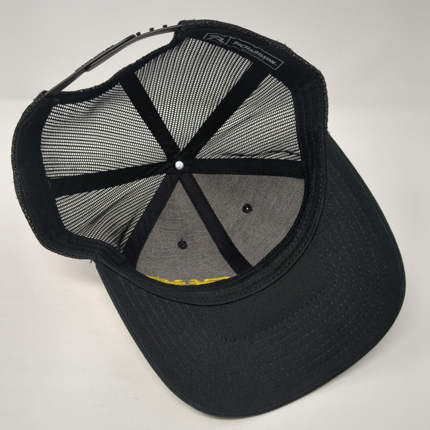 Rescue Snapback Trucker Hat Black One Size Adjustable Mesh Back Richardson