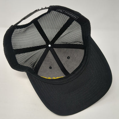 Rescue Snapback Trucker Hat Black One Size Adjustable Mesh Back Richardson
