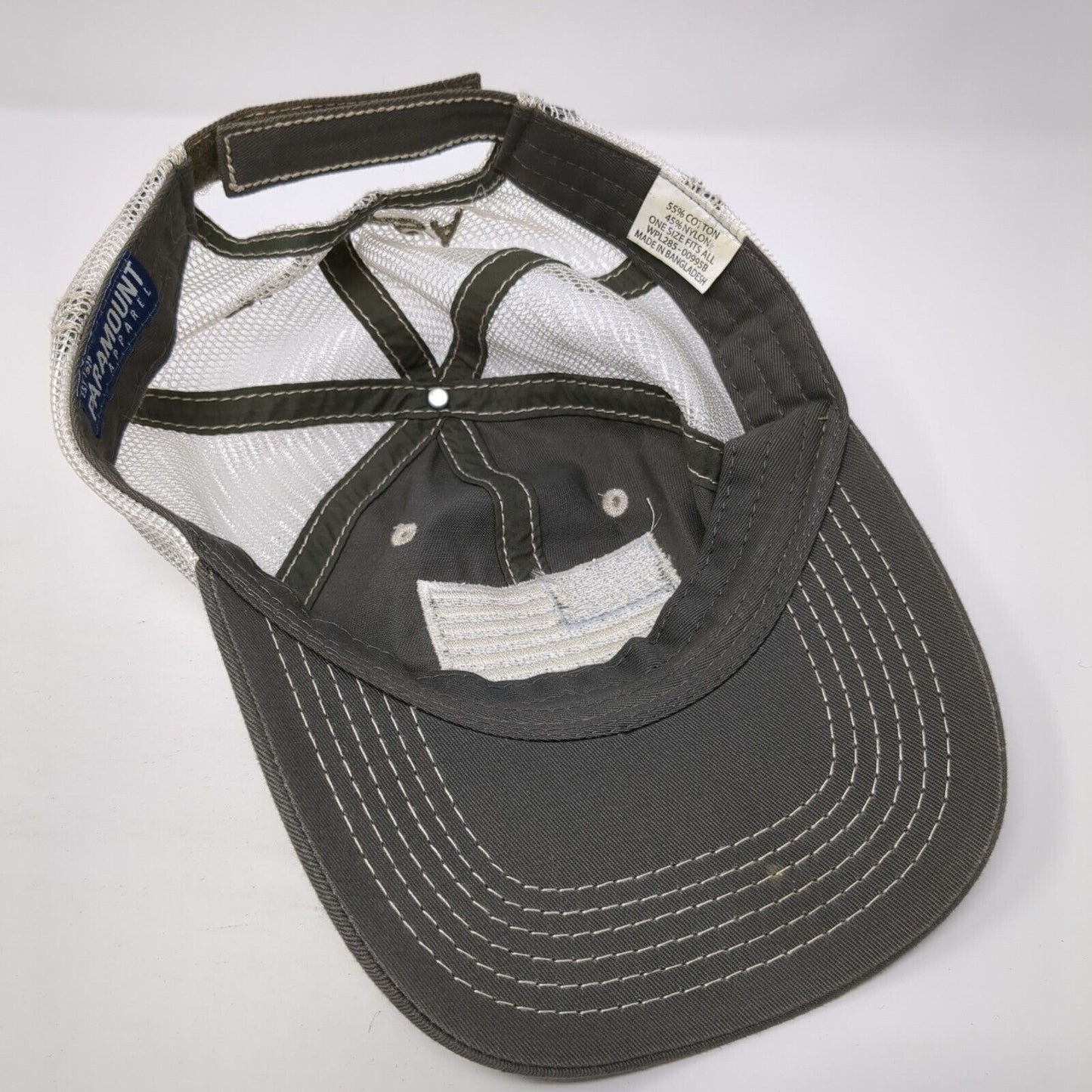 USA Flag HOAC BSA Strapback Mesh Back Trucker Hat Gray One Size Paramount