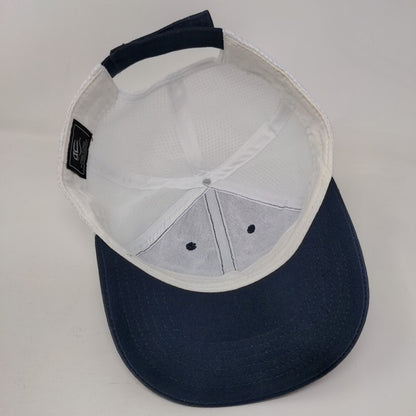 Kemira Patch Strapback Mesh Back Hat Blue OSFM Adjustable Colorblock