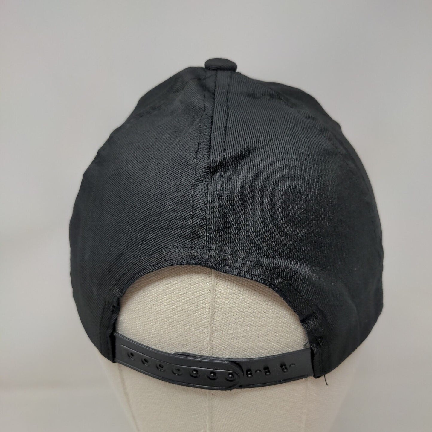 Unbranded Snapback Hat Black One Size Adjustable Solid 6 Panel Blank