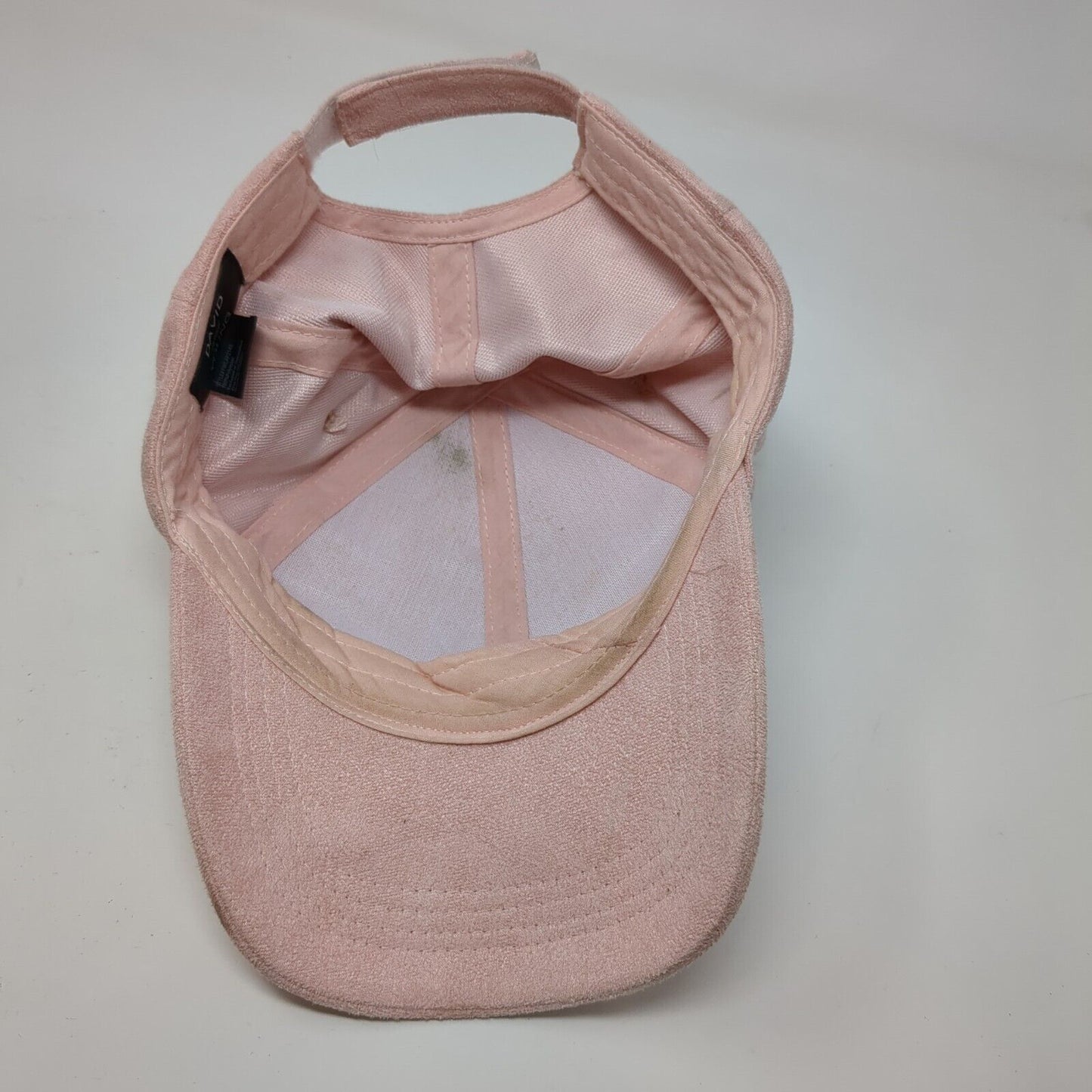 David And Young Strapback Pom Pom Hat Pink OSFM Adjustable Solid Blank