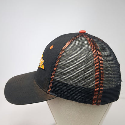 Ahern Rentals Trucker Hat Black One Size Mesh Back Snapback Orange Patch Logo