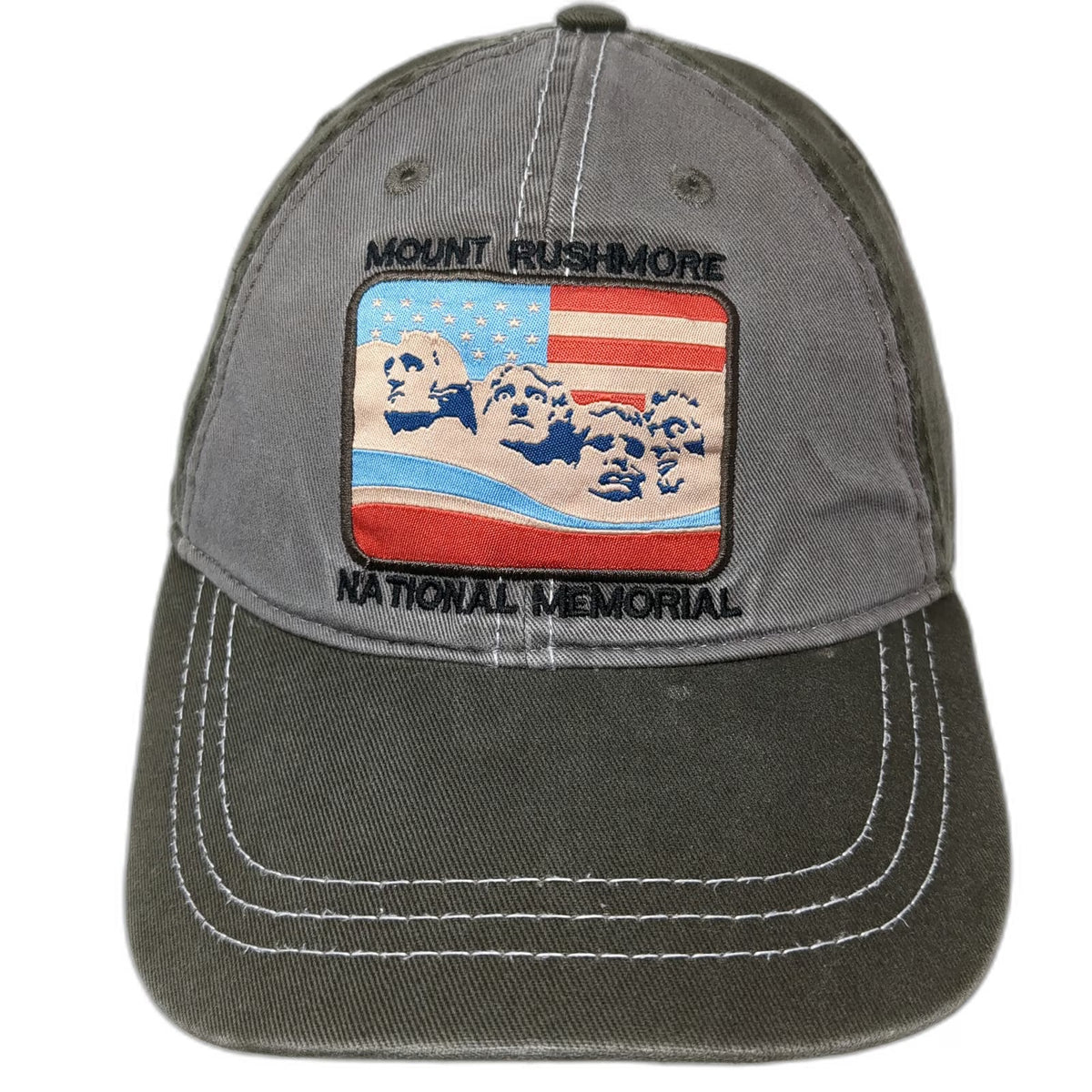 Triangle Baseball Cap Green One Size Mount Rushmore National Memorial Hat Cotton