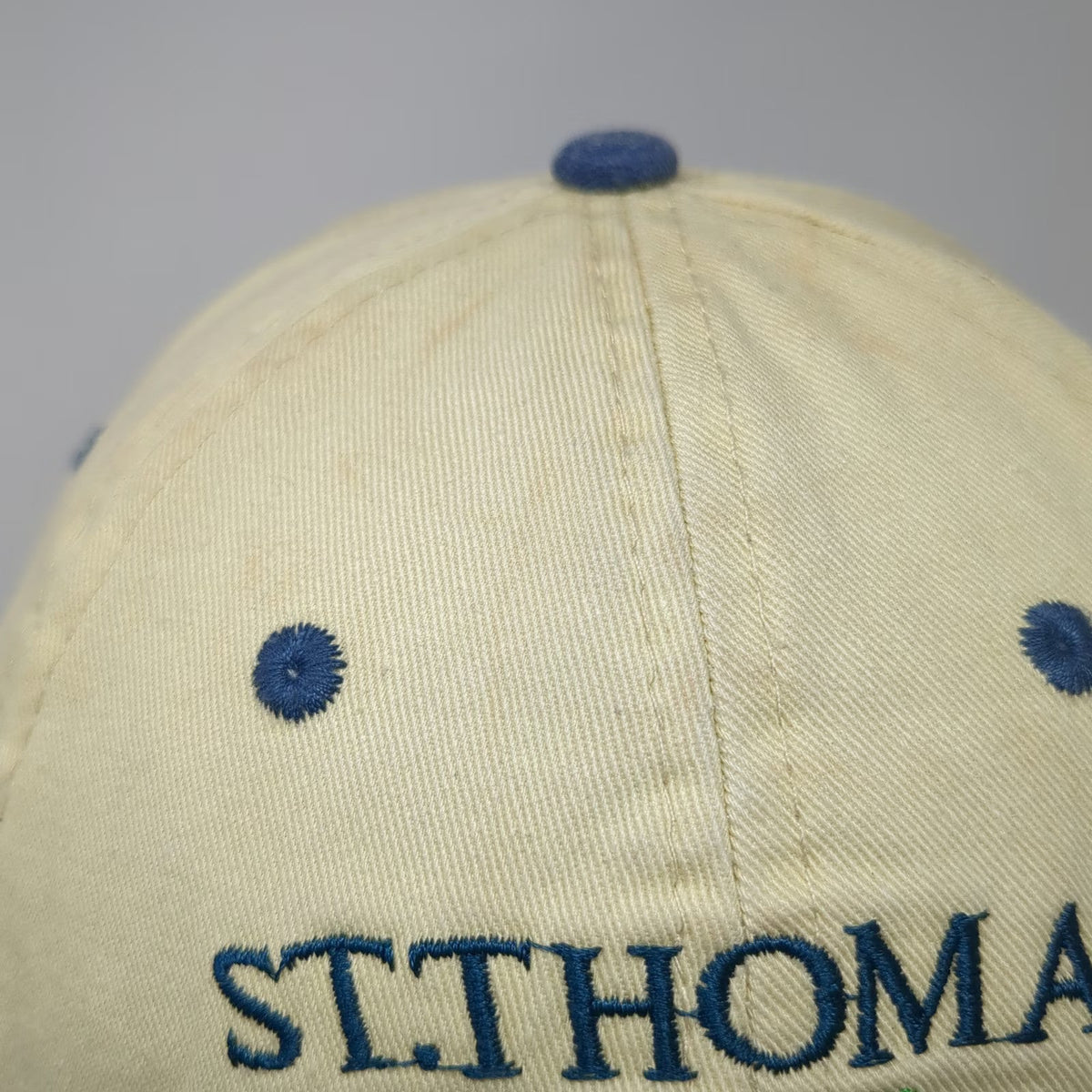 Baseball Cap Beige Blue One Size St Thomas US Virgin Islands Paradise Hat