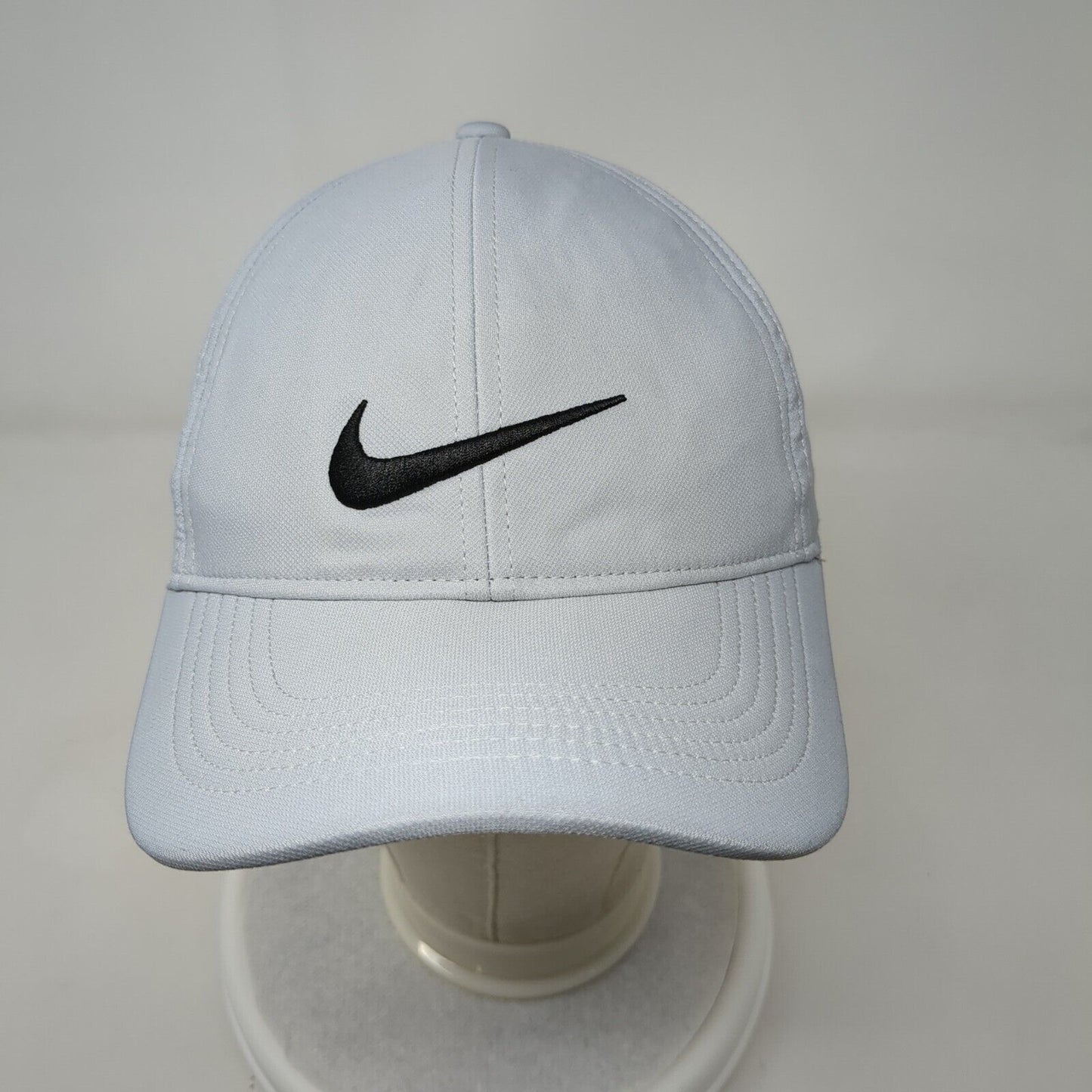 Nike Golf Strapback Hat Gray OS Adjustable Embroidered Breathable Polyester