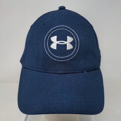 Under Armour Golf Fitted Hat Blue Medium/Large Embroidered Breathable