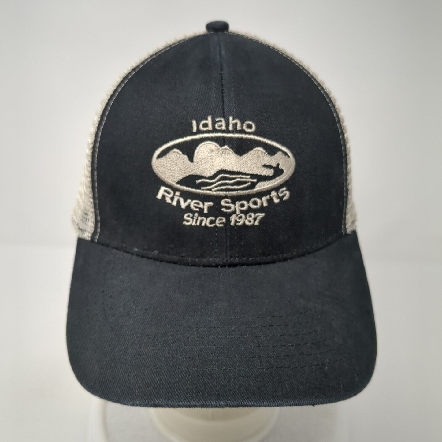Idaho River Sports Since 1987 Strapback Trucker Hat Black OS Mesh Back Hit Wear