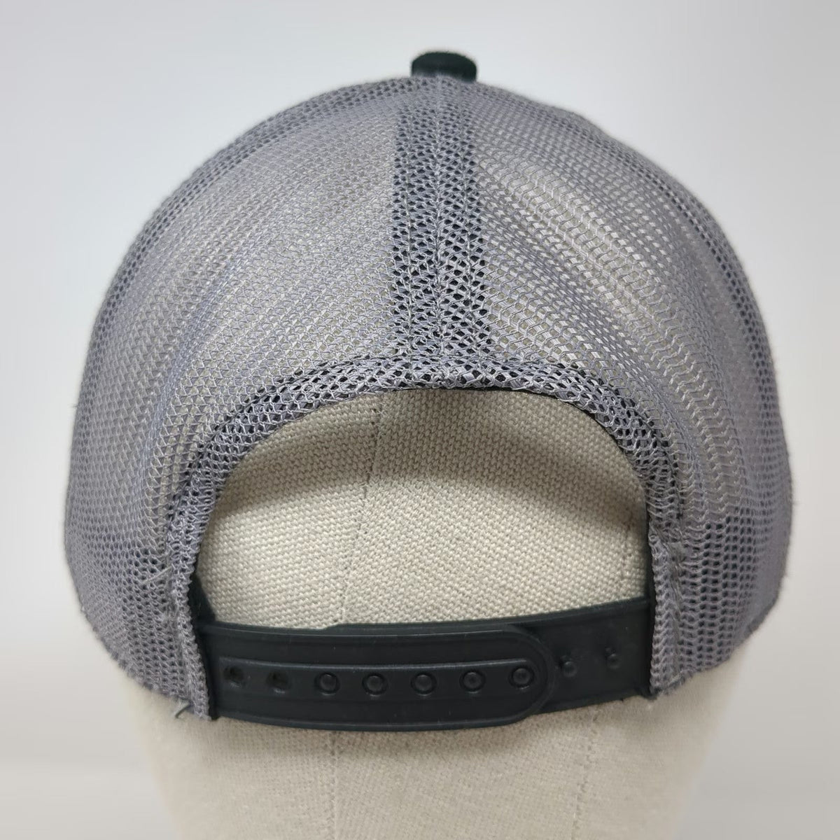 Outdoor Cap Trucker Hat Gray One Size RAM Logo Mesh Snapback Contrast Stitching