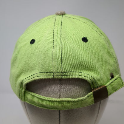 Baseball Cap Green One Size Purple Fishing Fly Lure Slideback Tan Contrast Hat