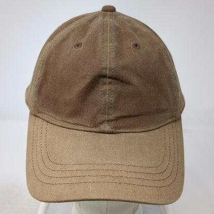 L.L.Bean Baseball Cap Brown One Size Leather Strapback Wool Lined Canvas Hat