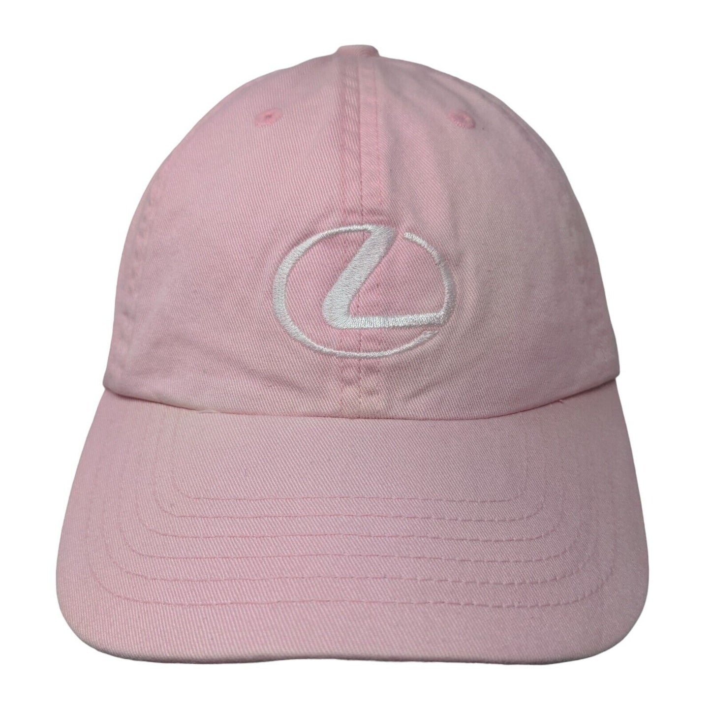 Lexus Of Peoria Slideback Hat Pink One Size Embroidered Adjustable