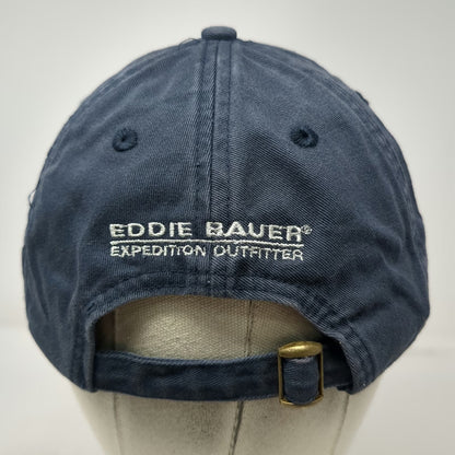 Eddie Bauer First Ascent Baseball Cap Blue One Size Slideback Hat Embroidered