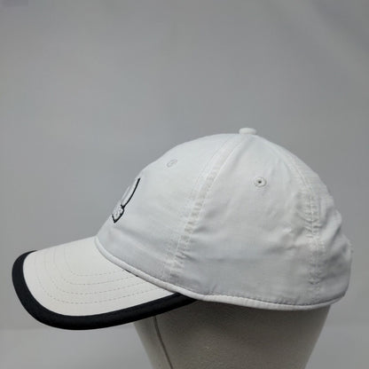 Adidas 3 Stripes Strapback Hat White OSFA Embroidered Black Trim