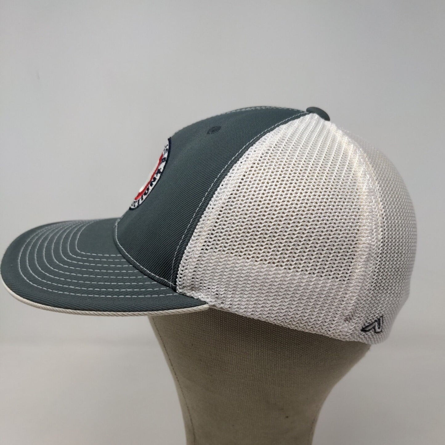 Pacific Headwear Men's Mesh Back Hat Gray Size S/M Embroidered Construction Logo