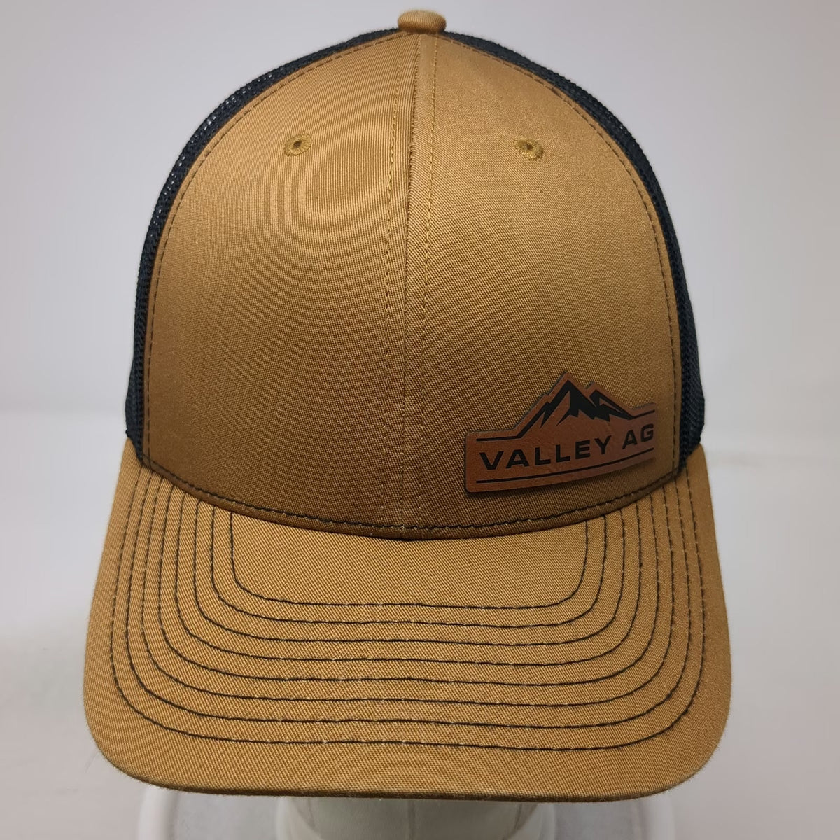Richardson Trucker Hat Brown One Size Snapback Mesh Back Valley Ag Mountain
