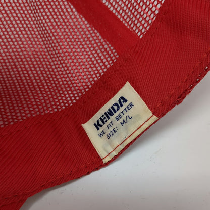 Kenda Trucker Hat Red L White Blue Rope Snapback Mesh 5 Panel Trinity Hockey