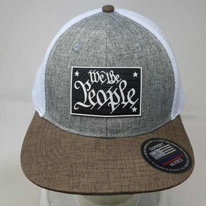 Howitzer Trucker Hat Gray One Size We the People Mesh Flat Brim Patriot MFG Hat