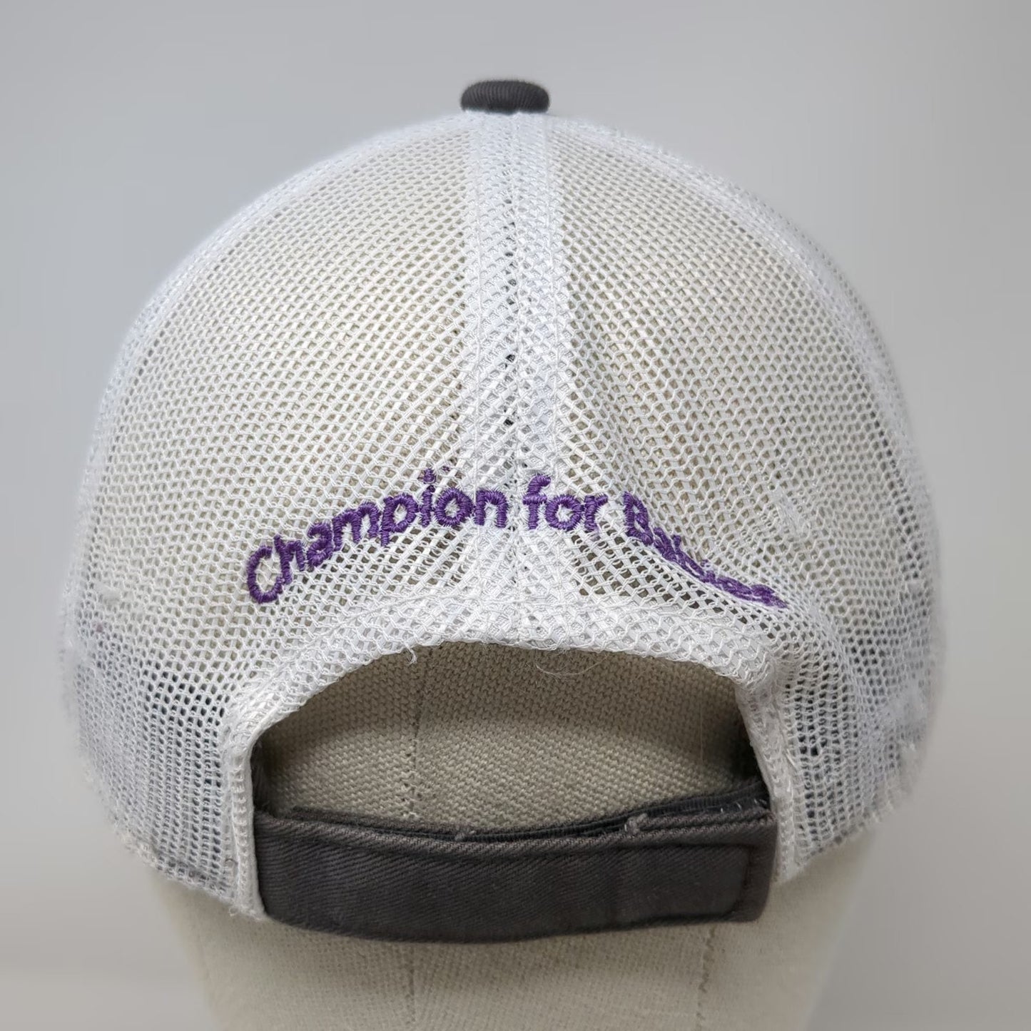 Outdoor Cap Baseball Cap Gray White One Size March of Dimes Mesh Strapback Hat