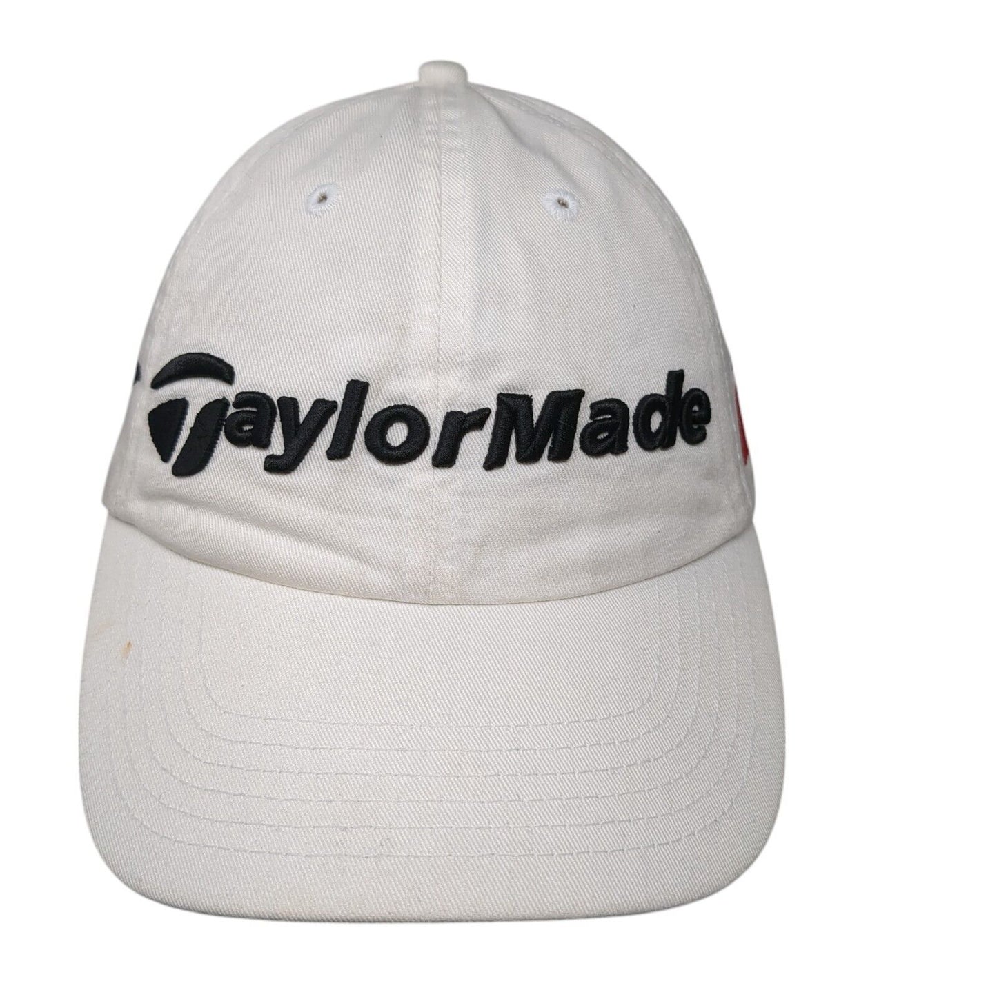 TaylorMade R7 Slideback Hat White One Size Adjustable Embroidered