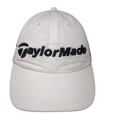 TaylorMade R7 Slideback Hat White One Size Adjustable Embroidered