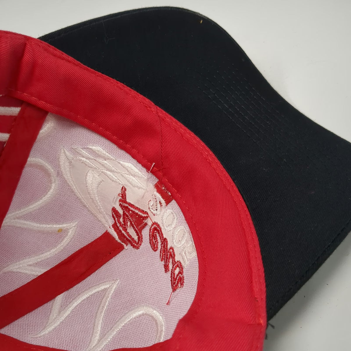 Otto Baseball Cap Black Red One Size Reno 2005 Fly Low Fly Fast Flames Hat