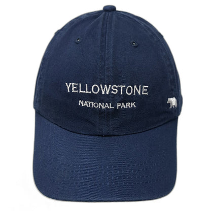 Fahrenheit Yellowstone National Park Bear Blue One Size Baseball Cap Hat Cotton