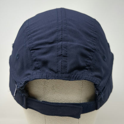 Blue Baseball Cap One Size Zip Off Convertible Visor Strapback Plain Solid Hat