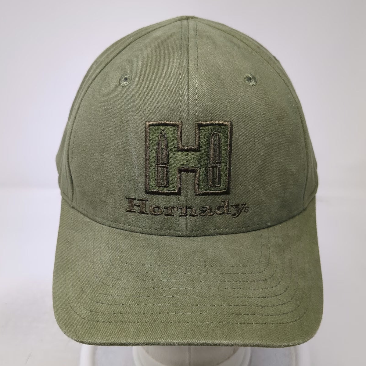 Hornady Baseball Cap Green OSFM Strapback Embroidered Logo Ammunition Ammo Hat