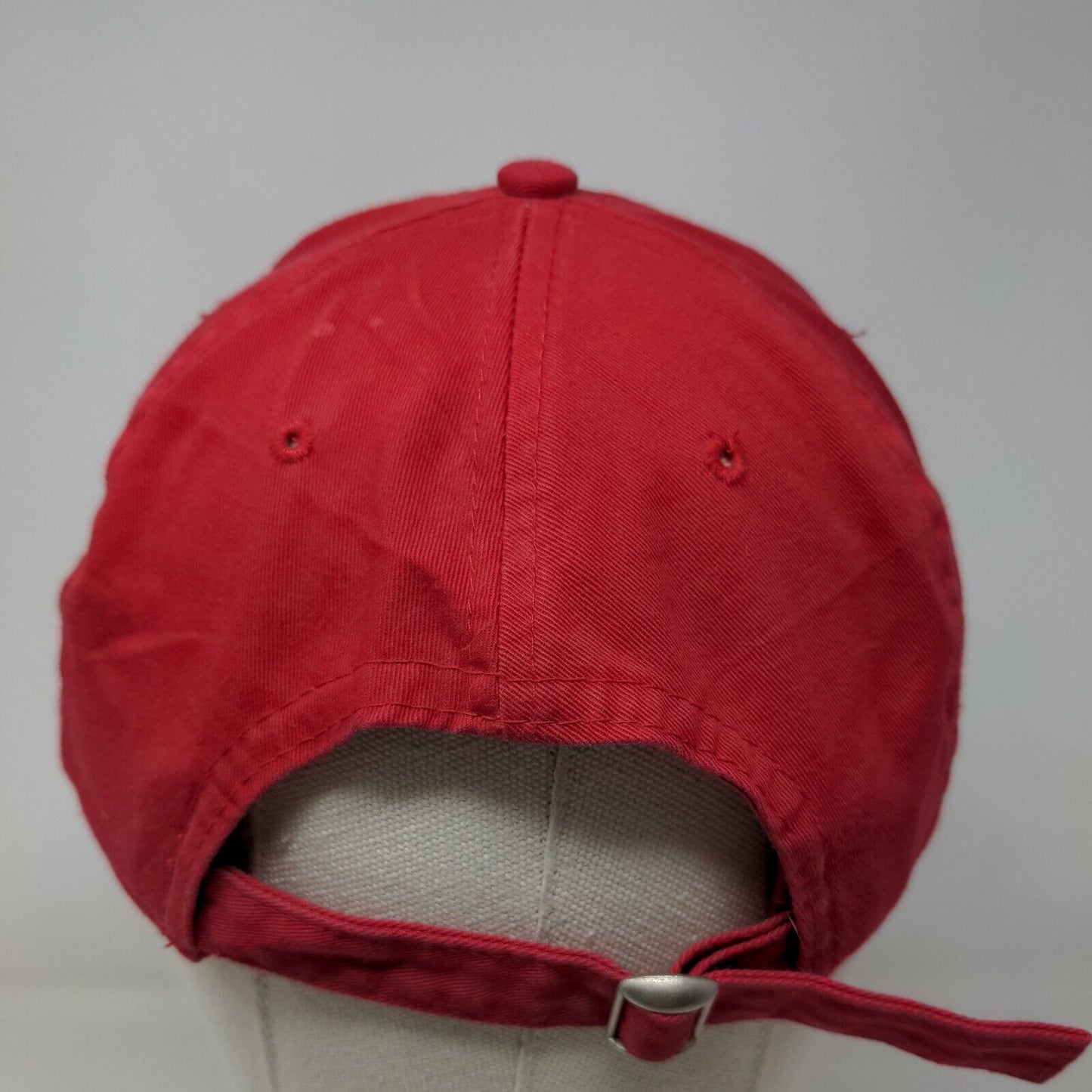 New Era Men's Slideback Hat Red OSFA Embroidered Atlanta Braves Logo Cotton