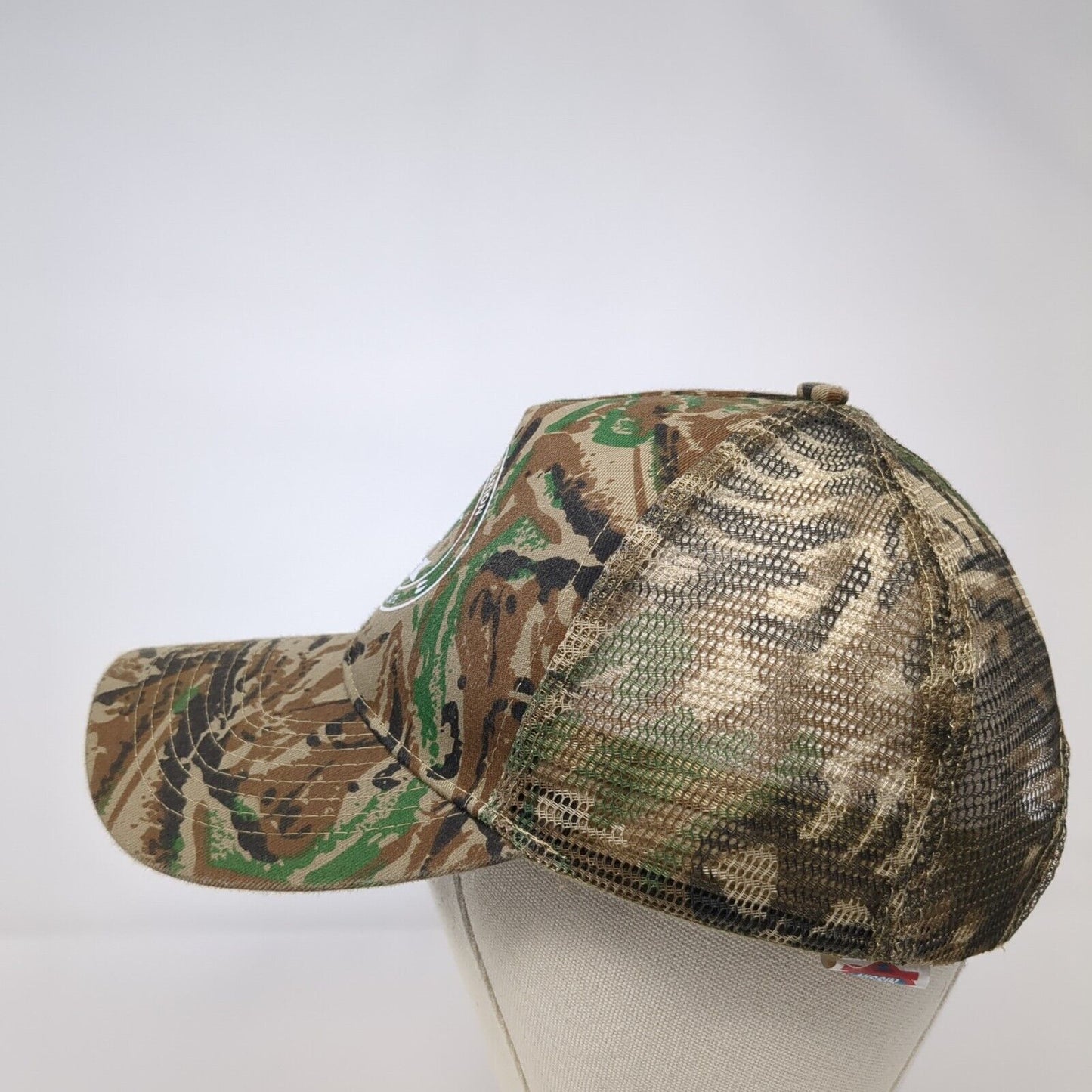 Idaho Bowhunter Education Strapback Trucker Hat Camo One Size Nissin