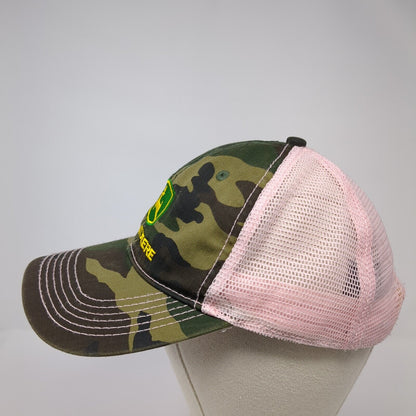 John Deere Snapback Trucker Hat Camouflage OS Adjustable Embroidered Mesh Back