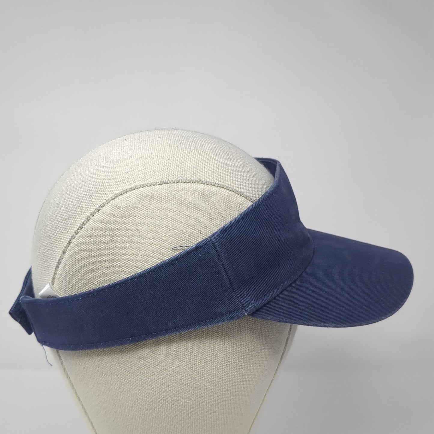 Nike Sun Visor Hat Blue One Size Adjustable Strap Lightweight Embroidered Swoosh