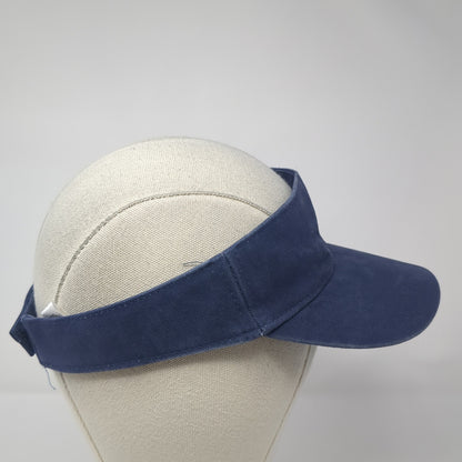 Nike Sun Visor Hat Blue One Size Adjustable Strap Lightweight Embroidered Swoosh