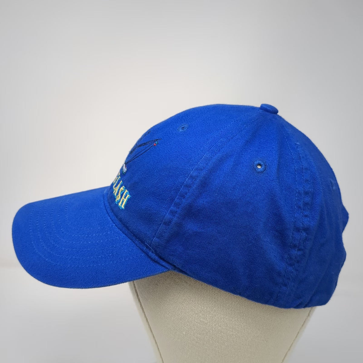 KC Caps Blue One Size Baseball Cap Hat Green Flash Sport Fishing Boat Slideback