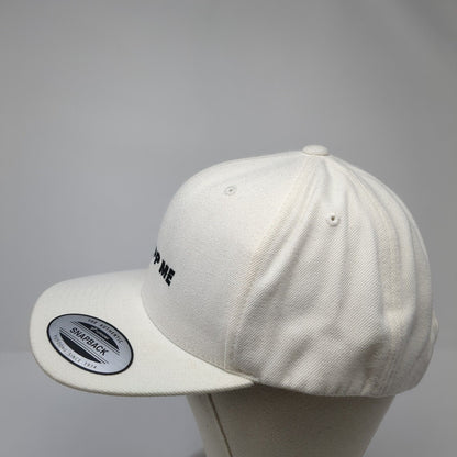 Cash App Me Snapback Hat White One Size Adjustable Embroidered Classics Yupoong