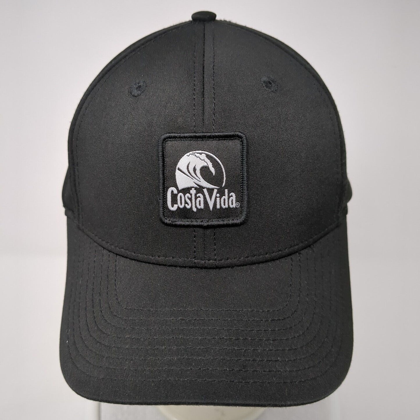 Costa Vida Patch Snapback Hat Black One Size Adjustable Laser Cut