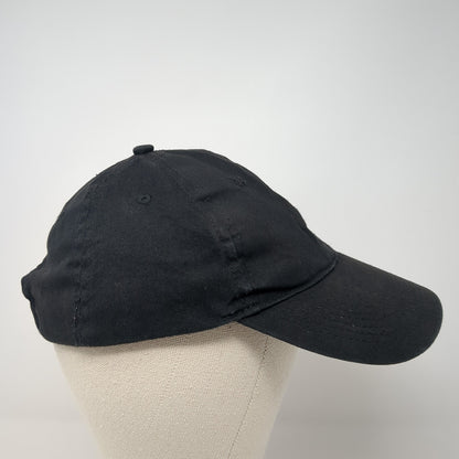 Unbranded Strapback Hat Black One Size Solid Blank Vent Holes Outdoor